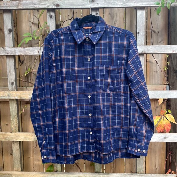 Marmot Women’s Fairfax Boyfriend Midweight Flannel – Navy Plaid (Size M) - Picture 2 of 5